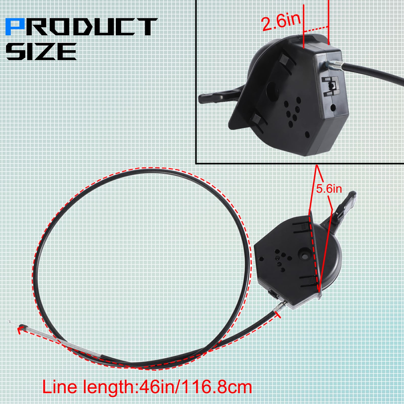 whldyno throttle cable 46in length for XT1-LT46 ensures precise fit