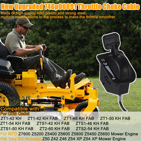 Whldyno throttle choke cable for ZTS1-42 compatibility simplifies model-specific installation.