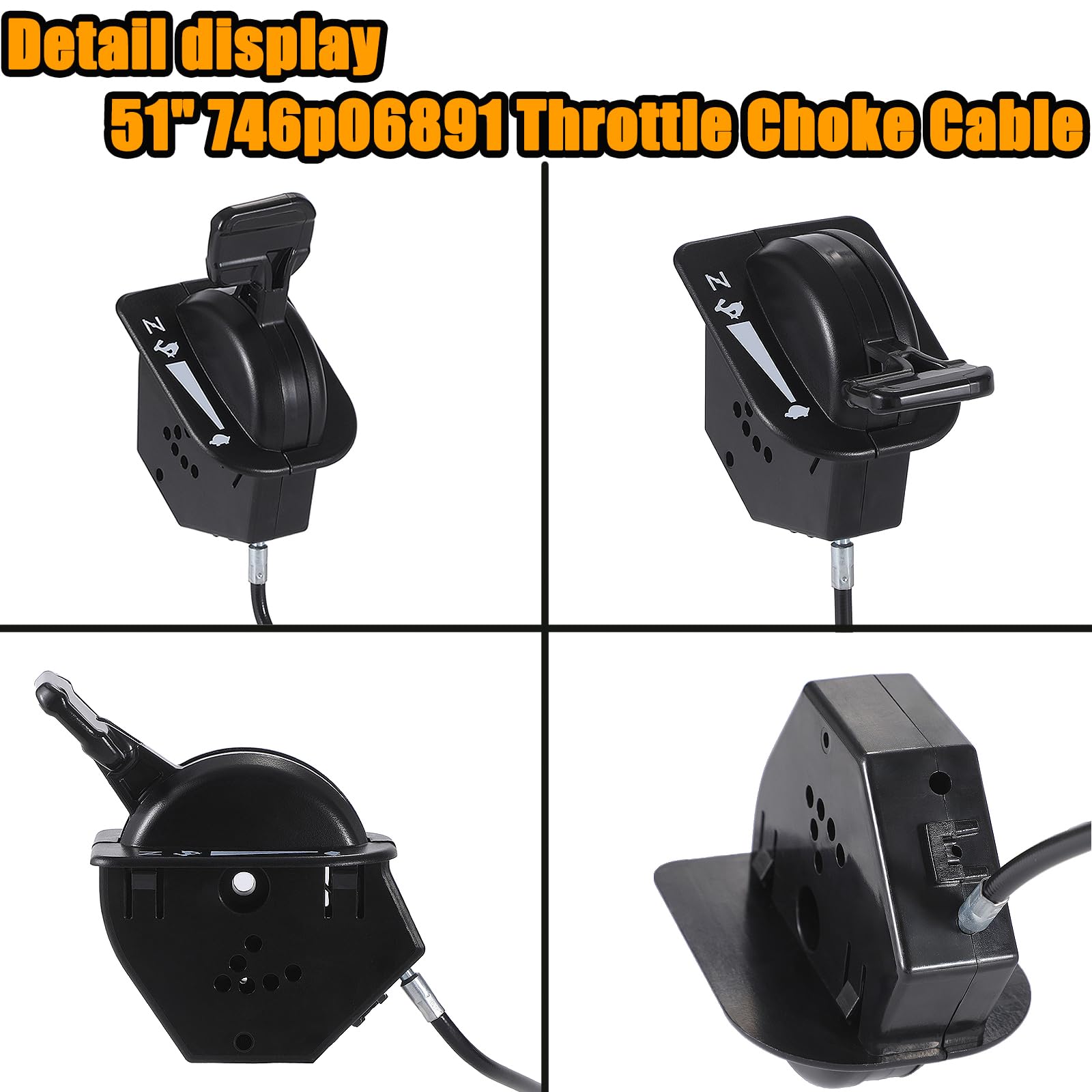 Whldyno throttle choke cable for ZTS2-54 installation-ready for easier maintenance.