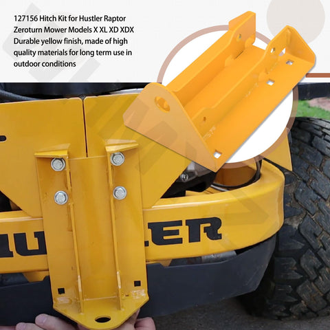 WHMYZHL 127156 hitch kit for XDX enhances traction for lawn maintenance tasks.