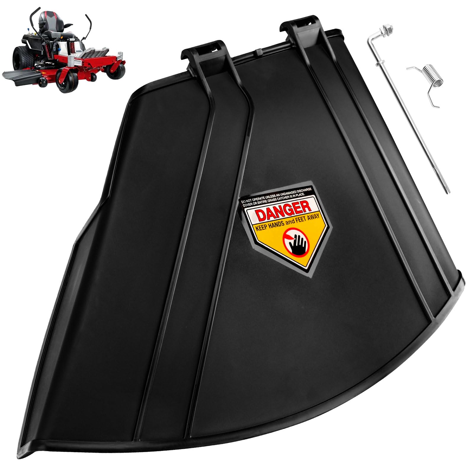 WHMYZHL deflector shield on Exmark Quest E-Series provides durable debris protection during mowing