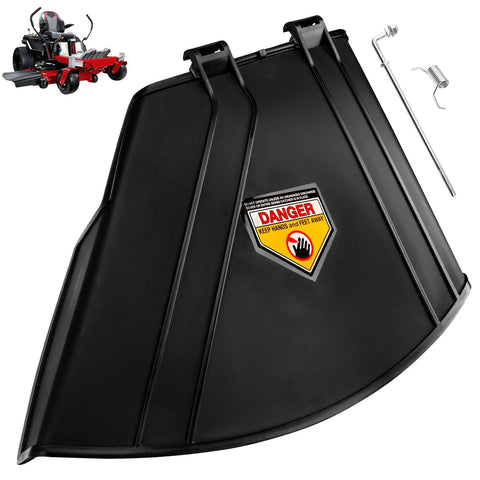 WHMYZHL deflector shield on Exmark Quest E-Series provides durable debris protection during mowing