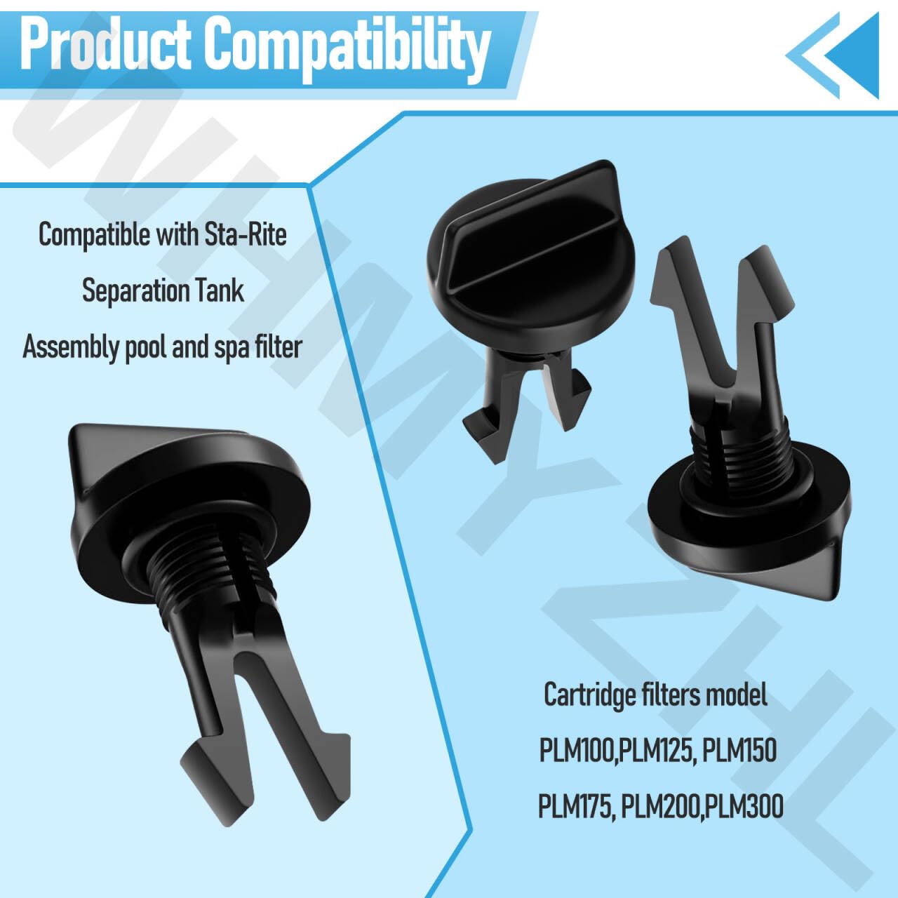 WHMYZHL compatibility with Sta-Rite PLM/PTM series aids versatile pool filtration.