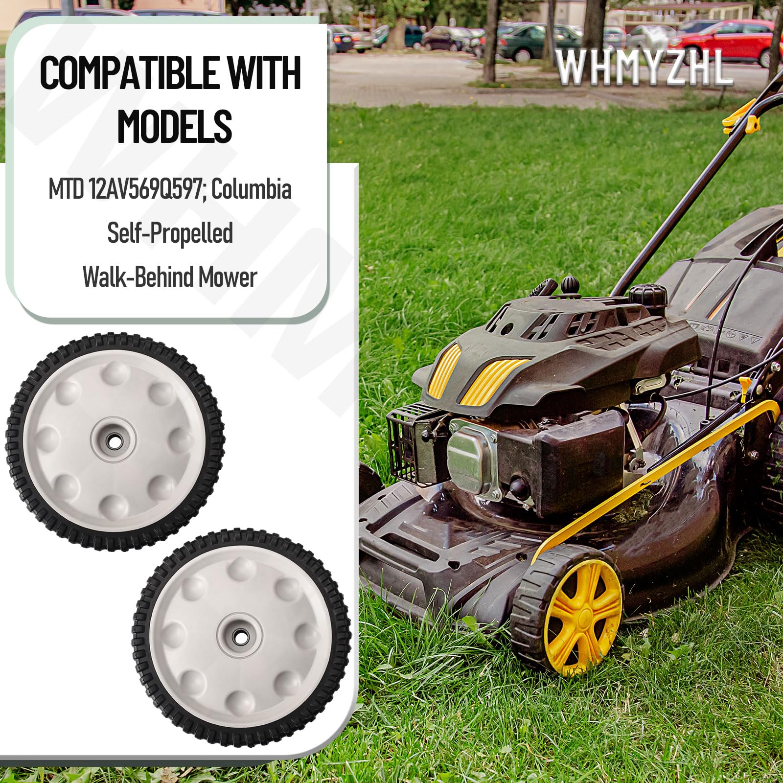 In-use view illustrating smooth operation during mowing