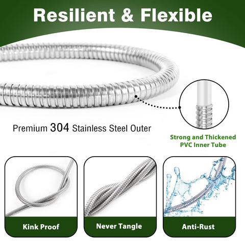 WHOBUY 304 stainless steel outer body resists rust for long-lasting outdoor use.