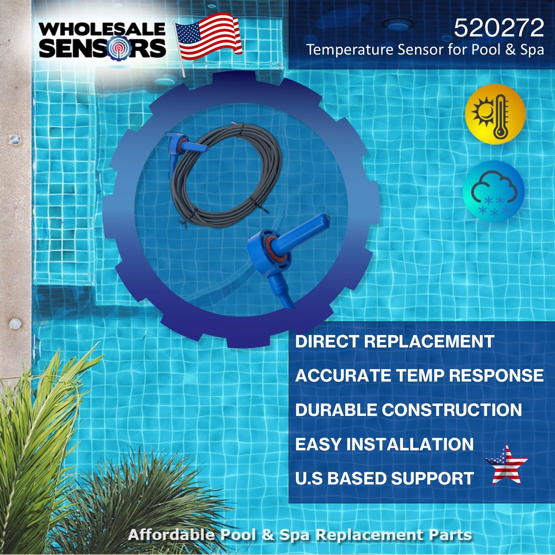 Wholesale Sensors 520272 cable detail 20ft highlights durable wiring for installations