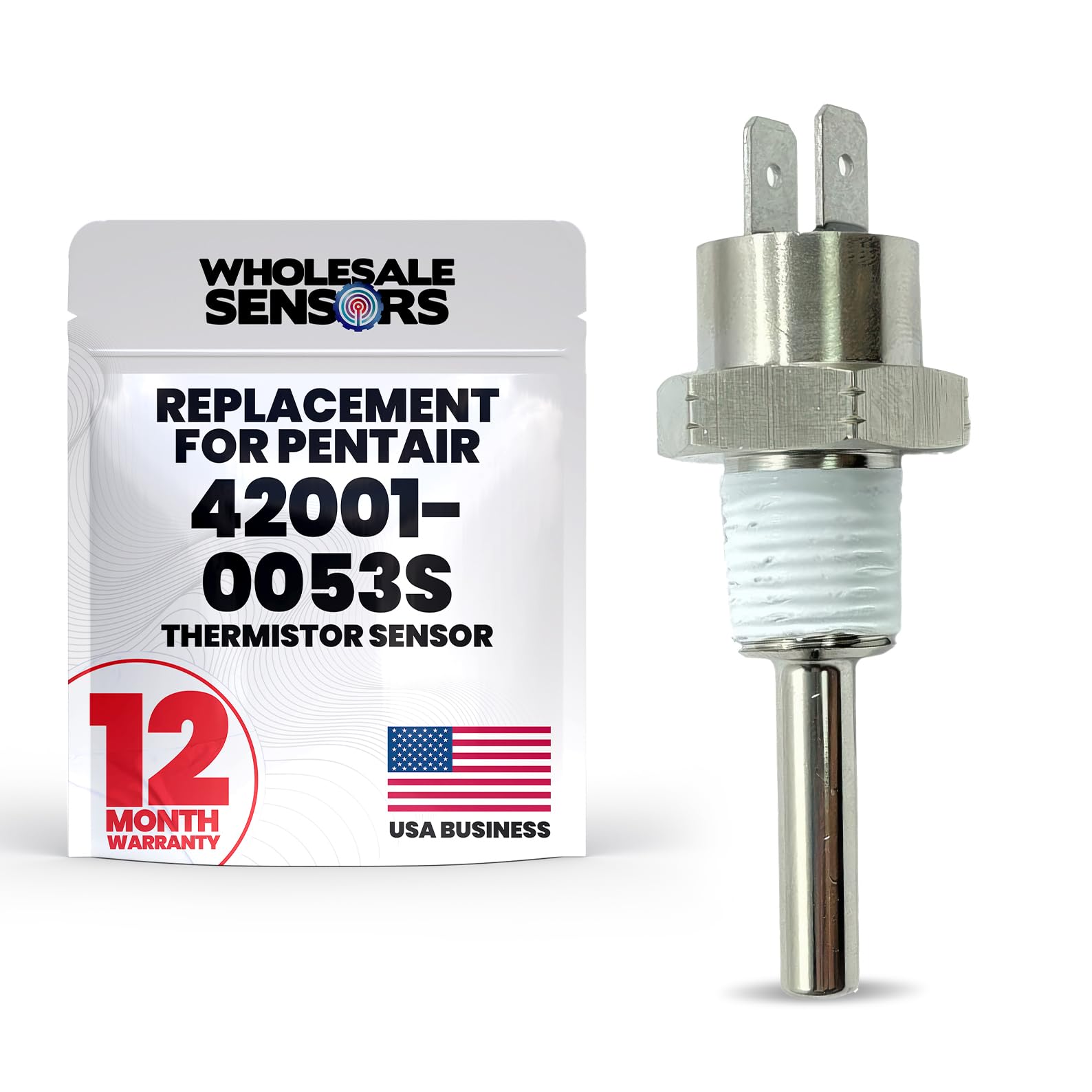 Wholesale Sensors Pentair 42001-0053S thermistor for precise pool and spa readings.