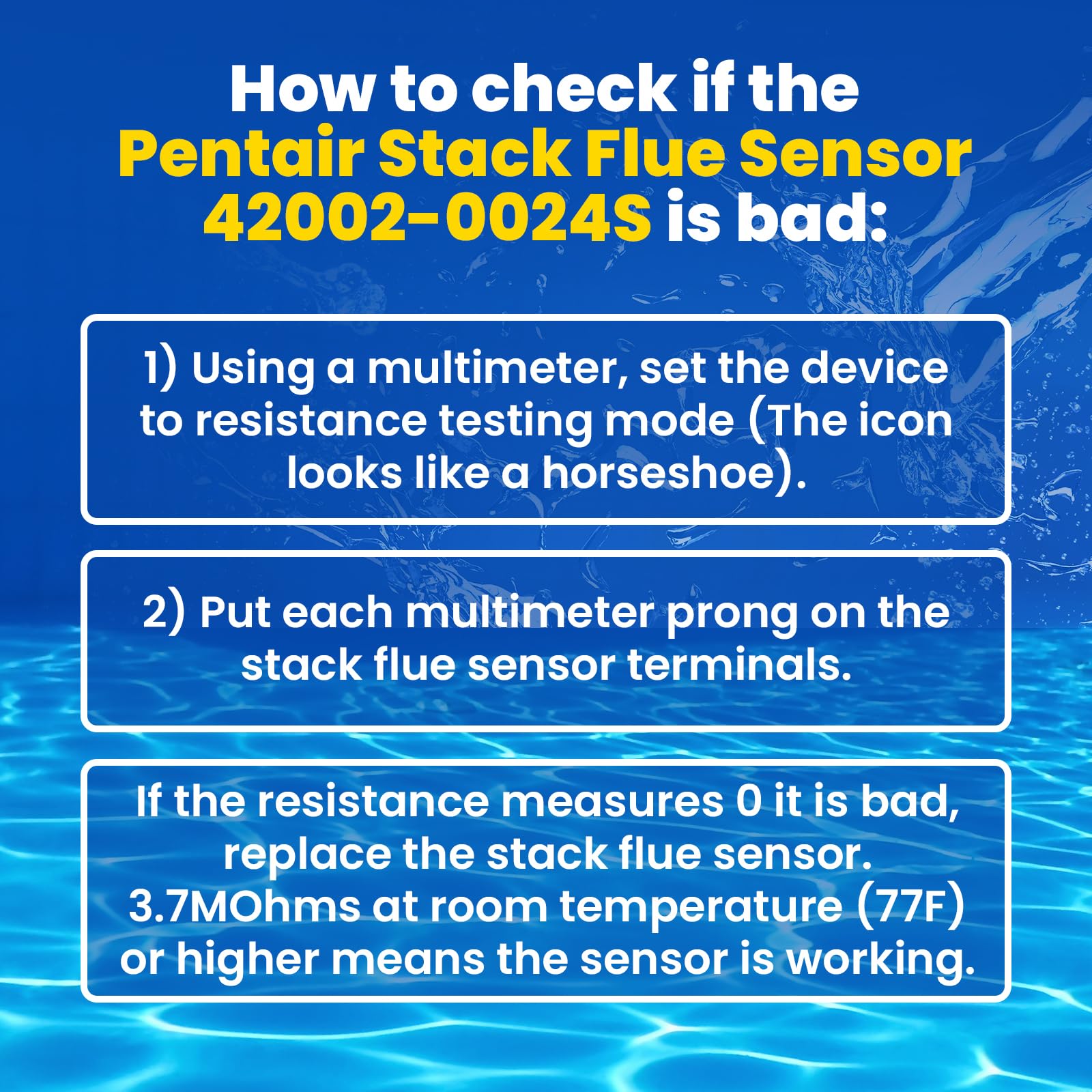 Wholesale Sensors Pentair 42002-0024S installation view showing direct replacement fit
