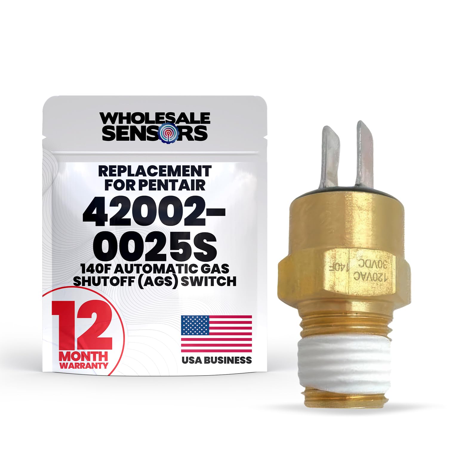 Wholesale Sensors Pentair 42002-0025S AGS switch front view for safer heating