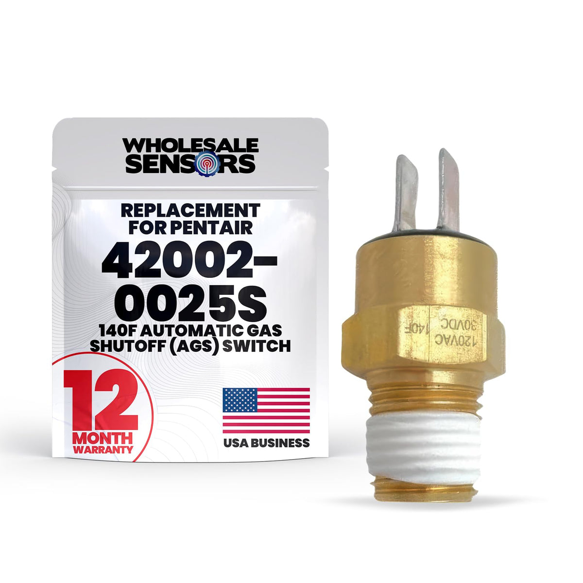 Wholesale Sensors Pentair 42002-0025S AGS switch front view for safer heating