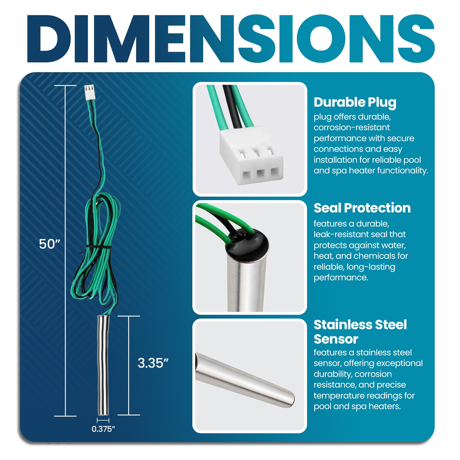 Easy-install Raypak 009577F IID sensor for quick pool and spa upgrades.