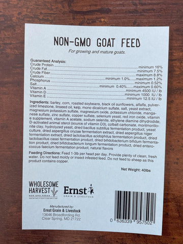 Wholesome Harvest 10 lb bag packaging for easy storage.