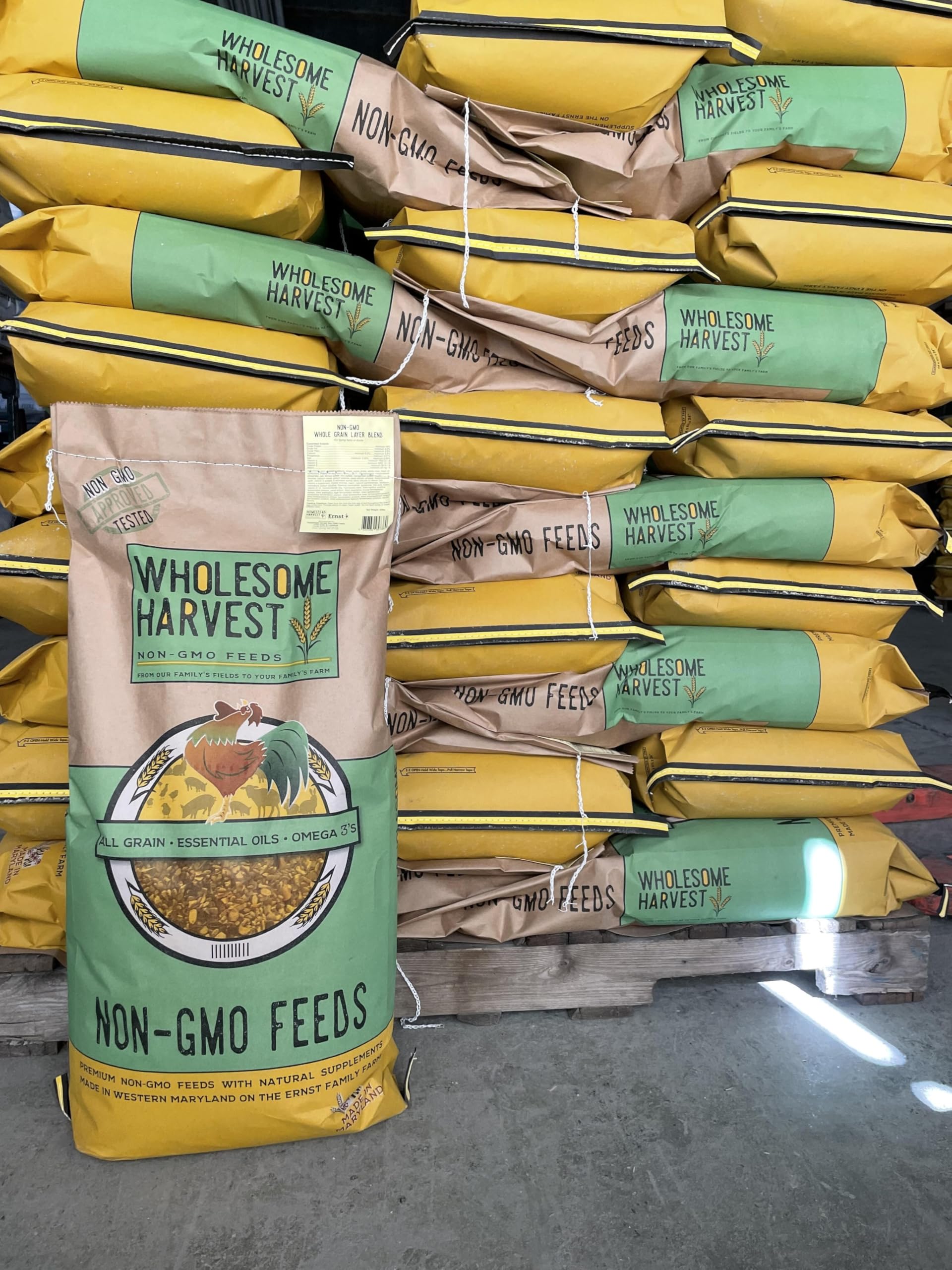 Wholesome Harvest barley and alfalfa blend provides balanced nutrition for goats.