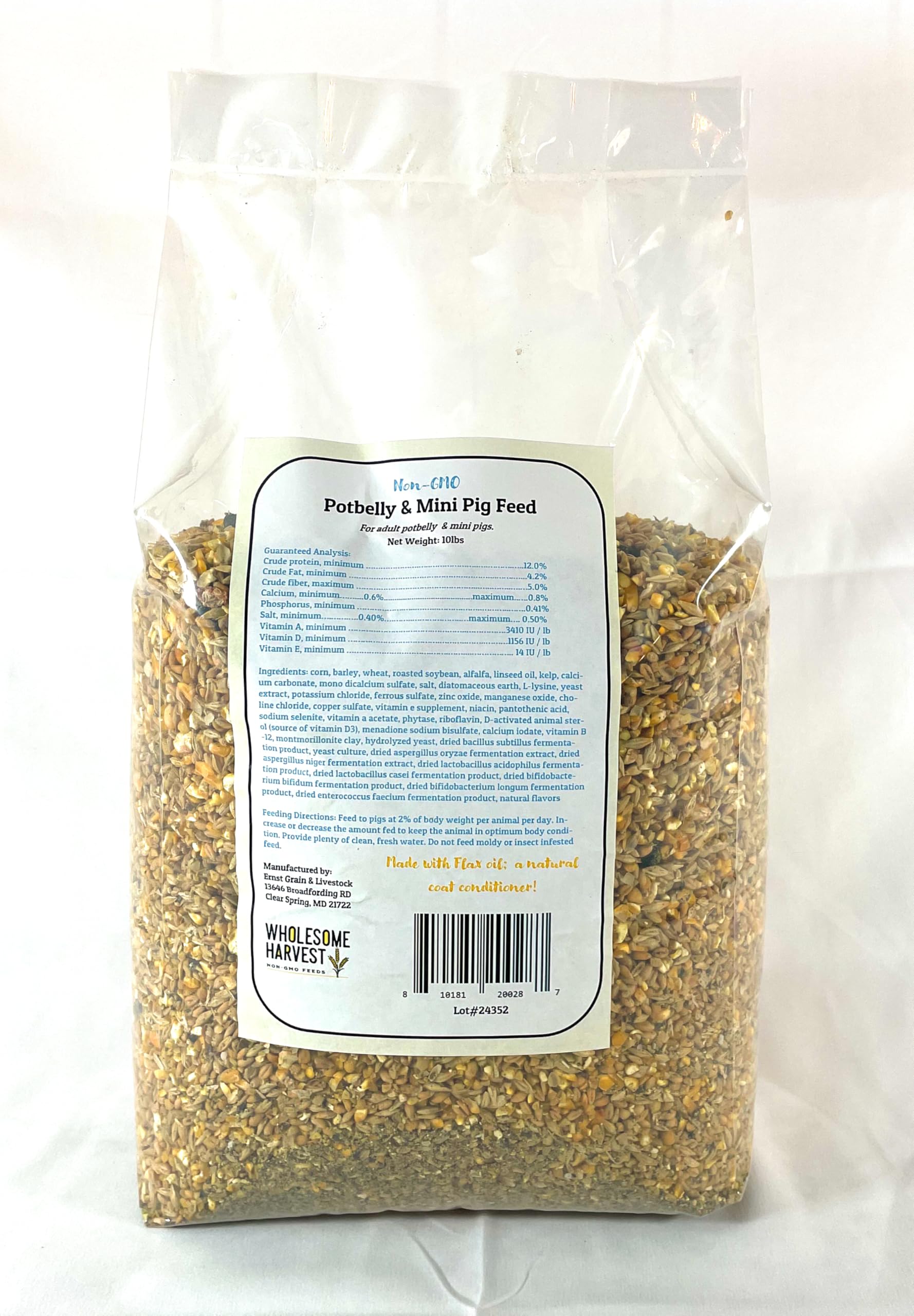 Wholesome Harvest blends barley, wheat, and roasted soybeans for quality nutrition.