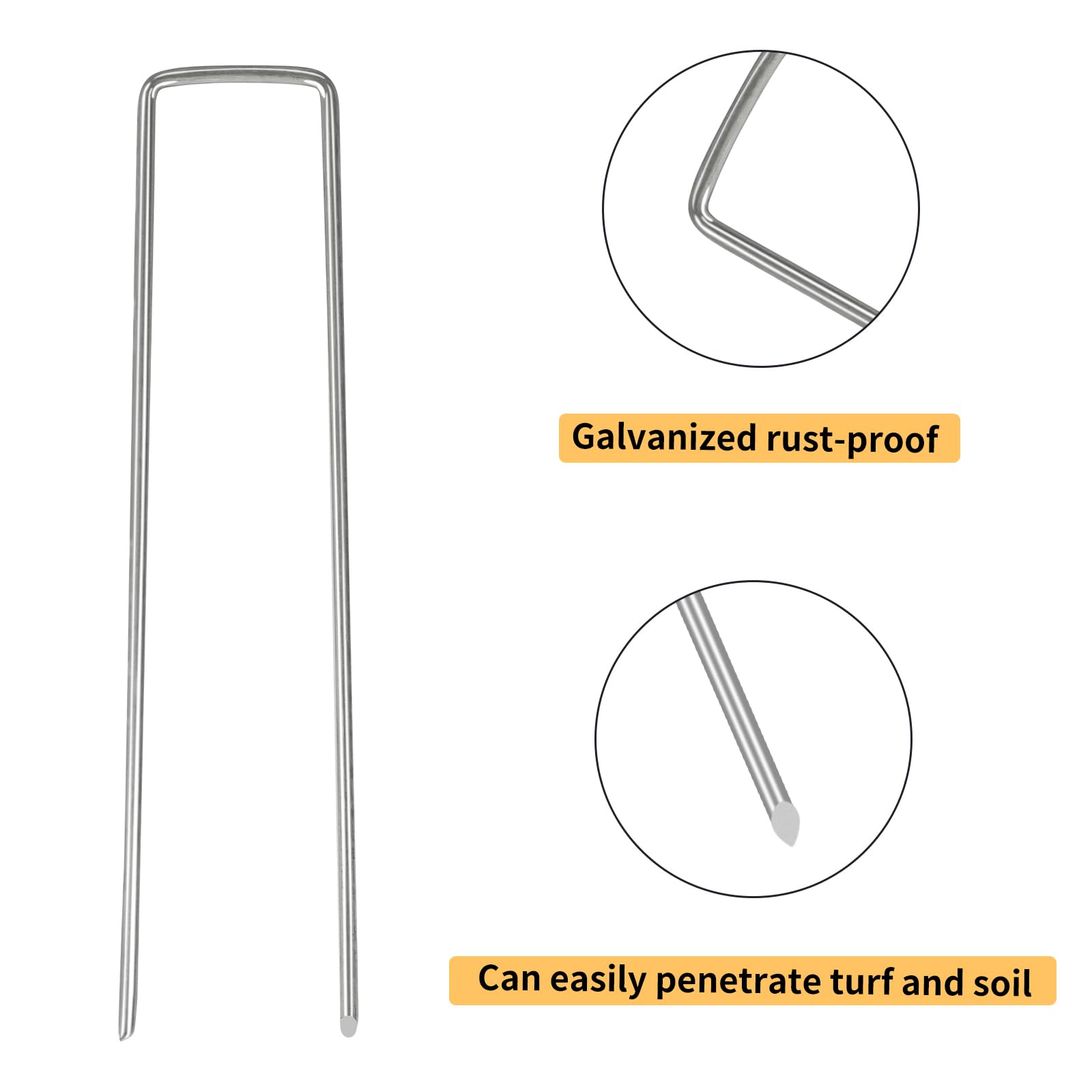 Whonline landscape fabric stake fixes fabric for durable lawn installations.