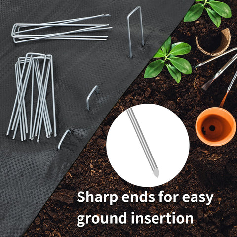 Whonline rust-proof stakes ideal for tarps, hoses, and frost blankets.