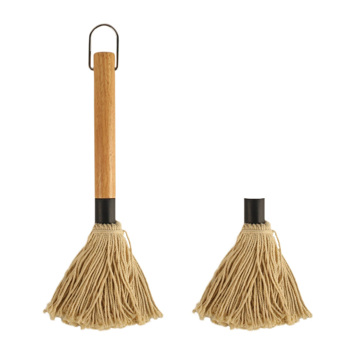 WHTCHSU BBQ mop brush with wooden handle for controlled sauce application