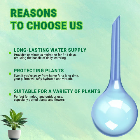 WHTCHSU globe angled insertion demonstrates watering speed control.