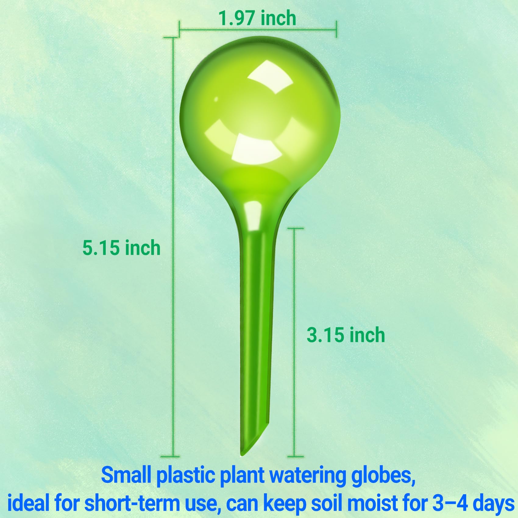 WHTCHSU mini irrigation globes for outdoor pots provide hands-free watering.