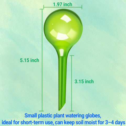 WHTCHSU mini irrigation globes for outdoor pots provide hands-free watering.