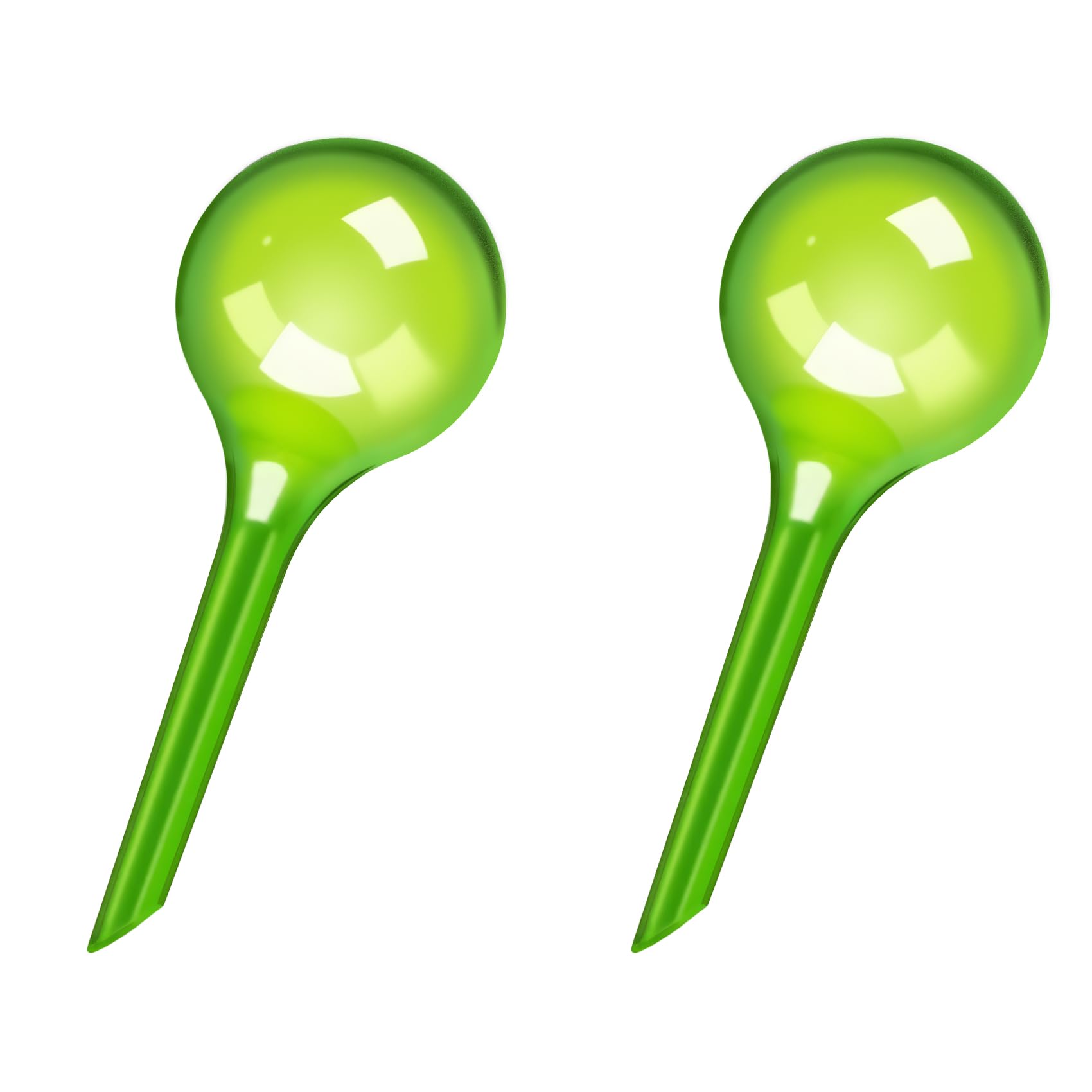WHTCHSU water globes in green provide steady moisture release for indoor plants.