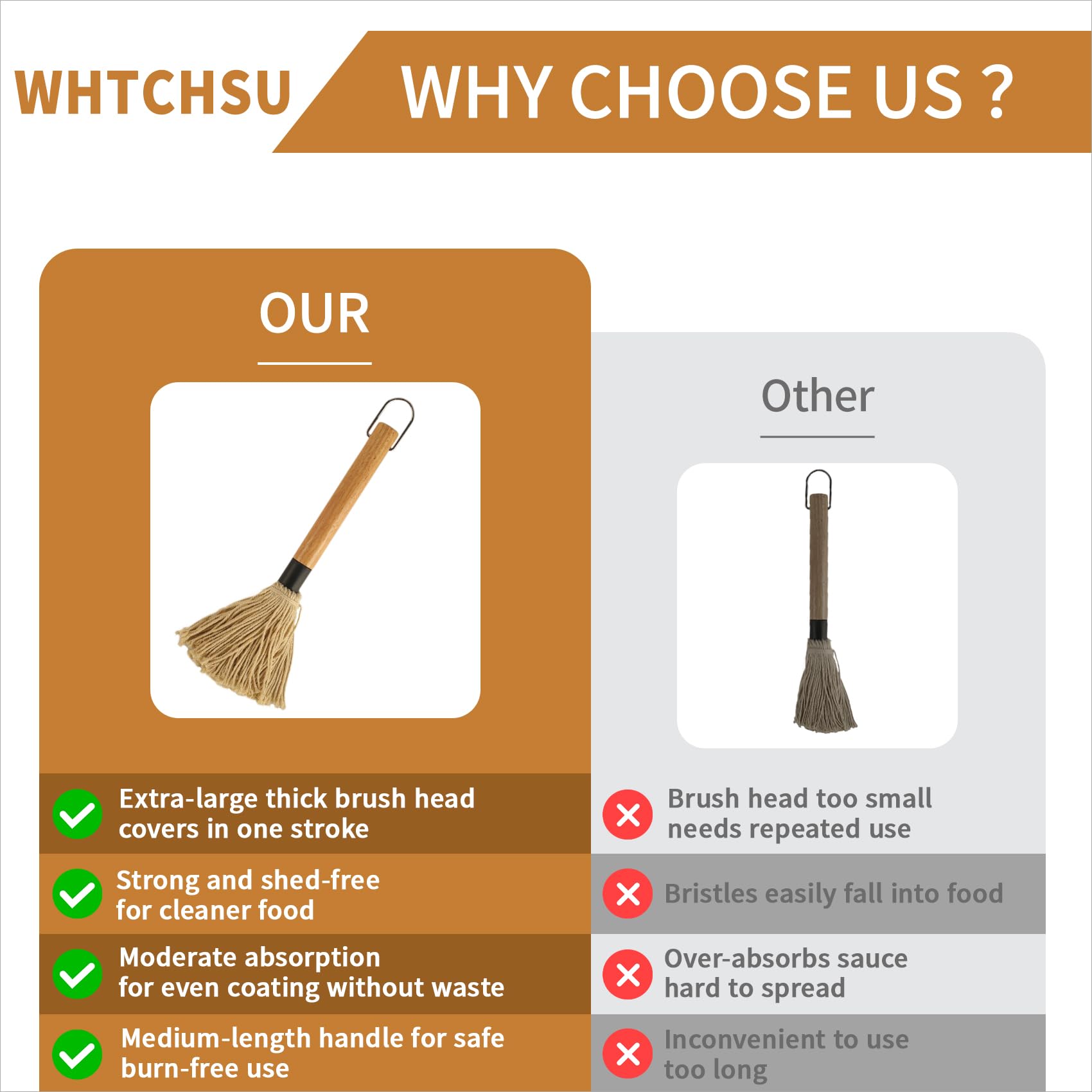 WHTCHSU wooden handle close-up showing sturdy grip