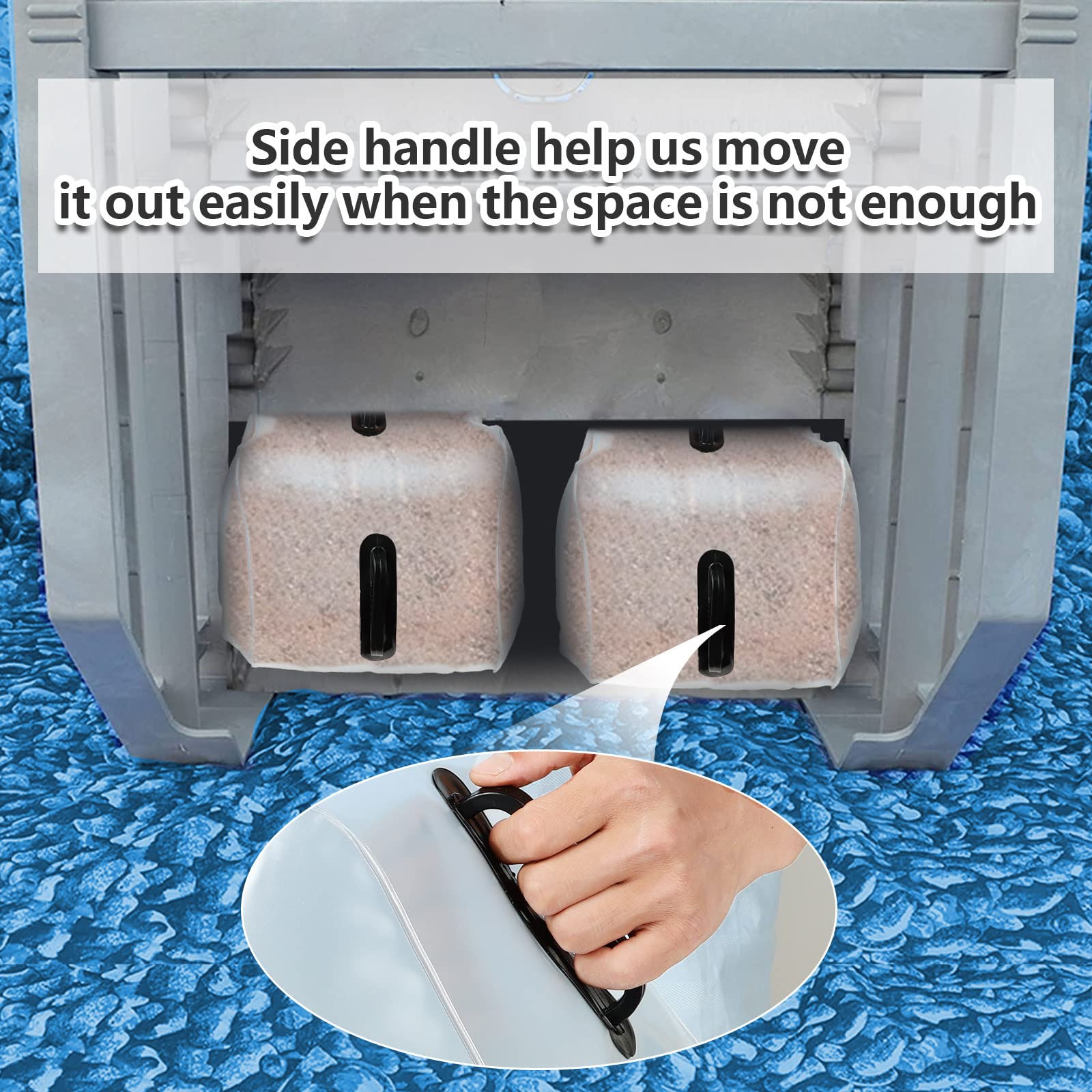 Whumsdog pool steps weight in use on outdoor ladder