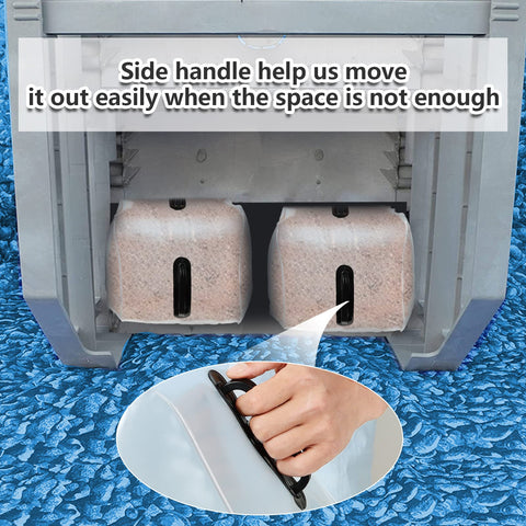 Whumsdog pool steps weight in use on outdoor ladder