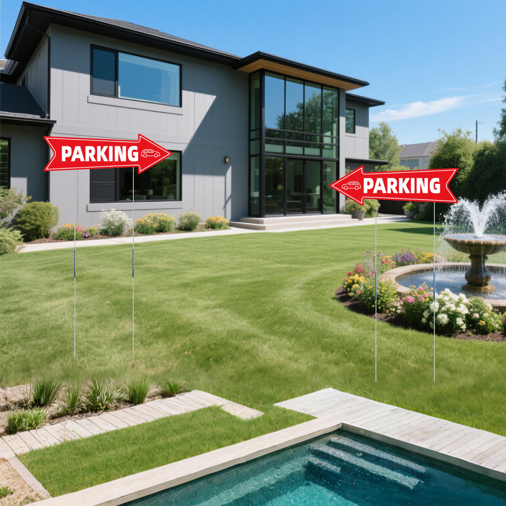 WHWHW weather-resistant plastic sign withstands outdoor events.
