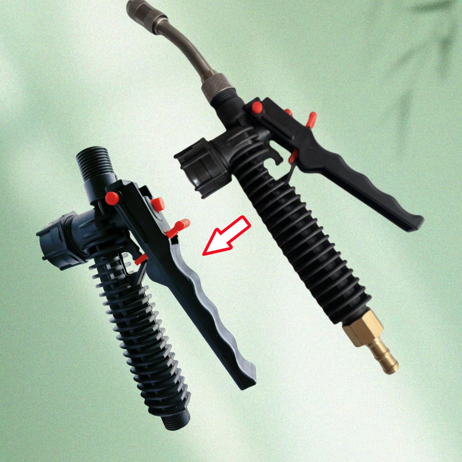 WHZAZGW ergonomic grip handle, comfortable control for extended spraying sessions.