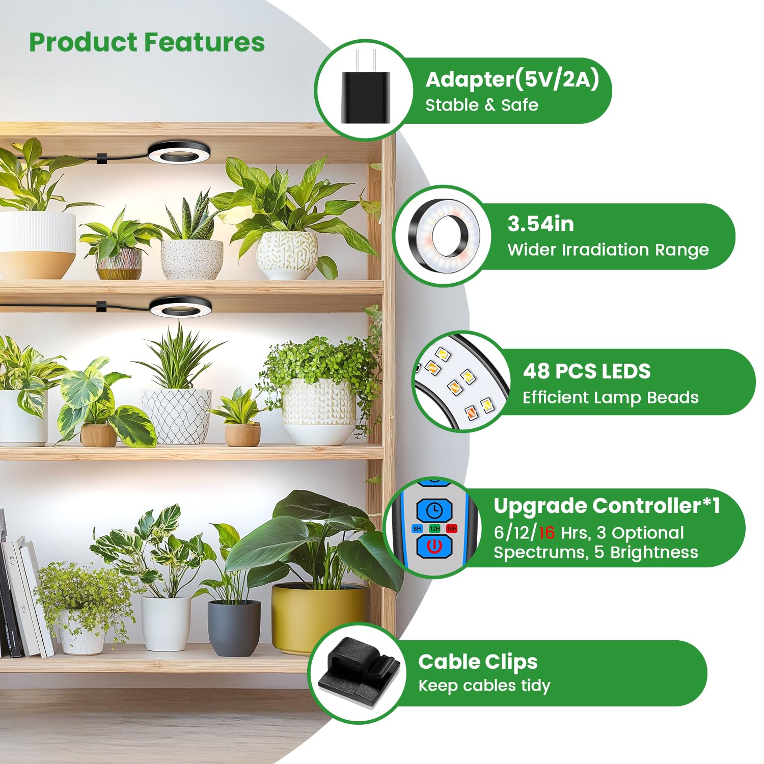 Wiaxulay dimmable control lets you adjust brightness easily.