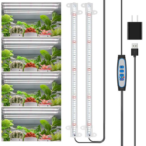 Wiaxulay grow light strips illuminate indoor plants with full spectrum coverage.