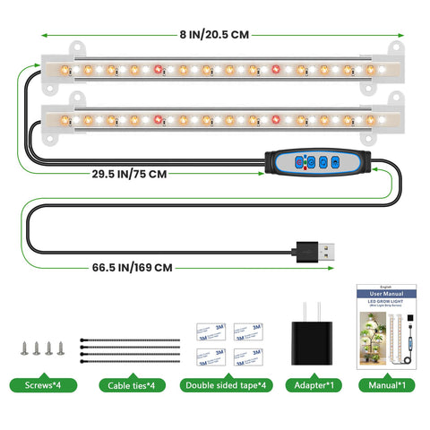 Wiaxulay grow light on seedling shelf for compact germination lighting