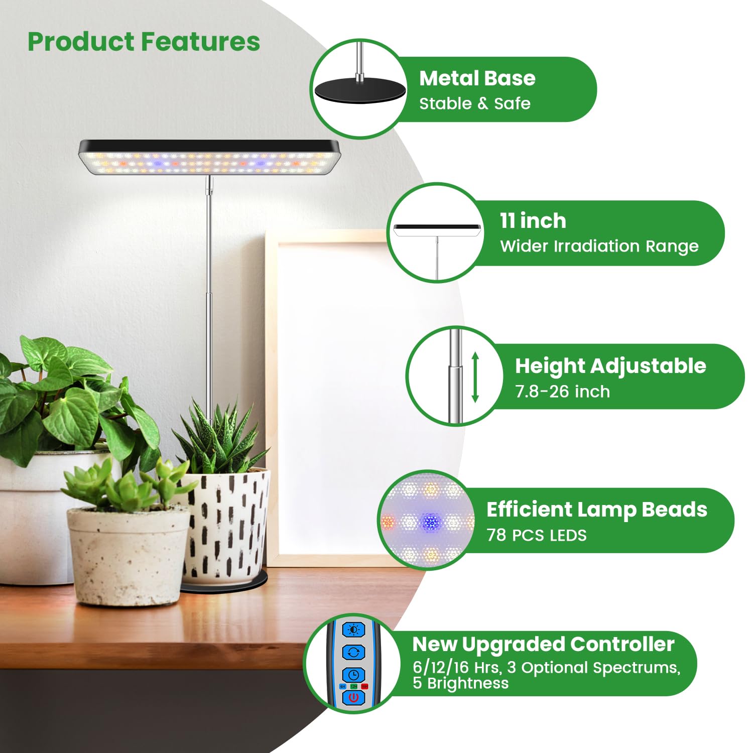 Wiaxulay timer control lets you schedule daily lighting.