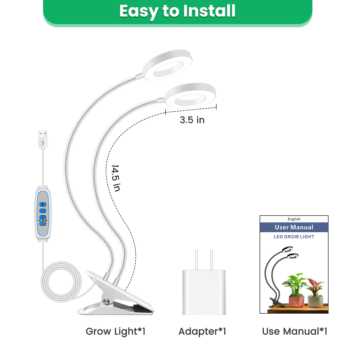 Wiaxulay halo grow light auto timer enables hands-free daily cycles.