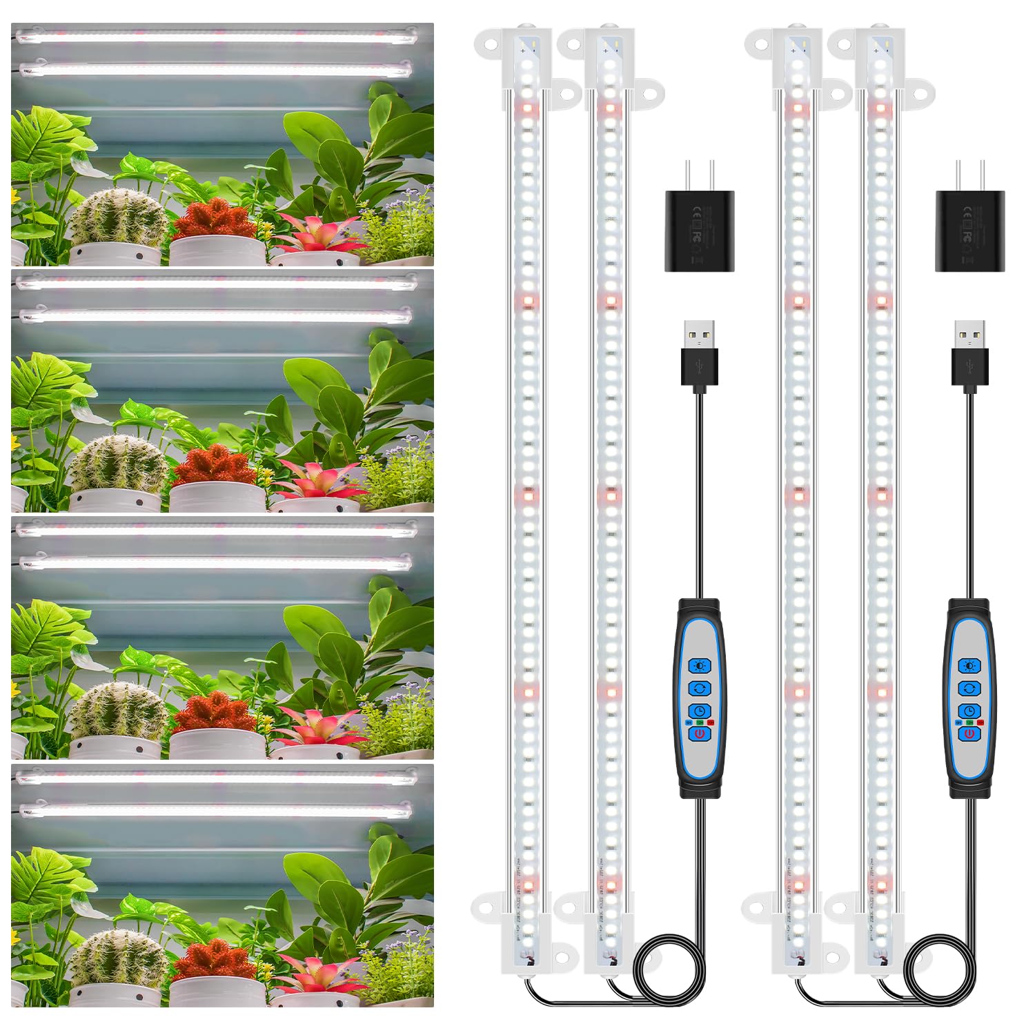 Wiaxulay LED grow light strips deliver full-spectrum illumination for steady indoor growth.