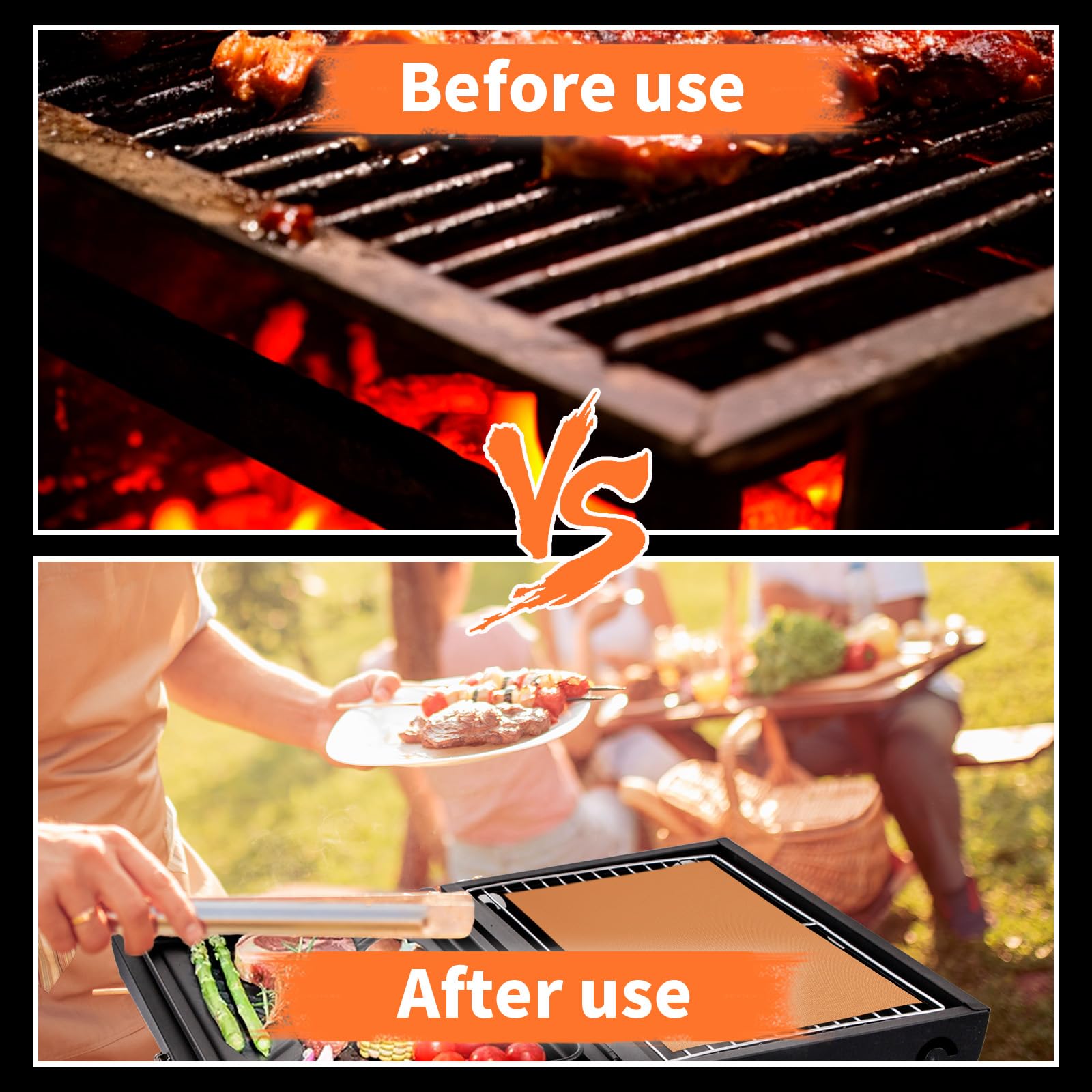 WIBIMEN copper mats cut-to-size for custom fit on outdoor grills