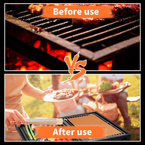 WIBIMEN copper mats cut-to-size for custom fit on outdoor grills