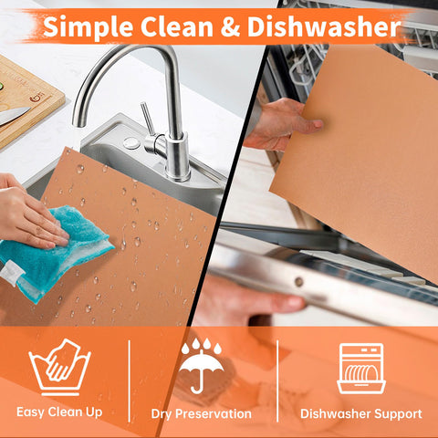WIBIMEN copper mats double-sided use for versatile cooking