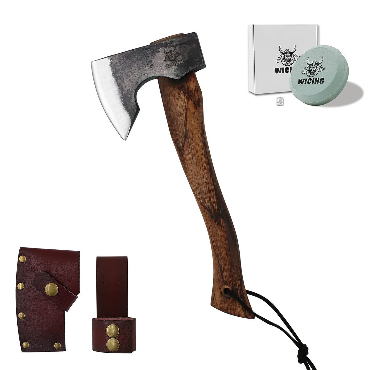 WICING 13.5-inch hatchet full view for versatile outdoor tasks.