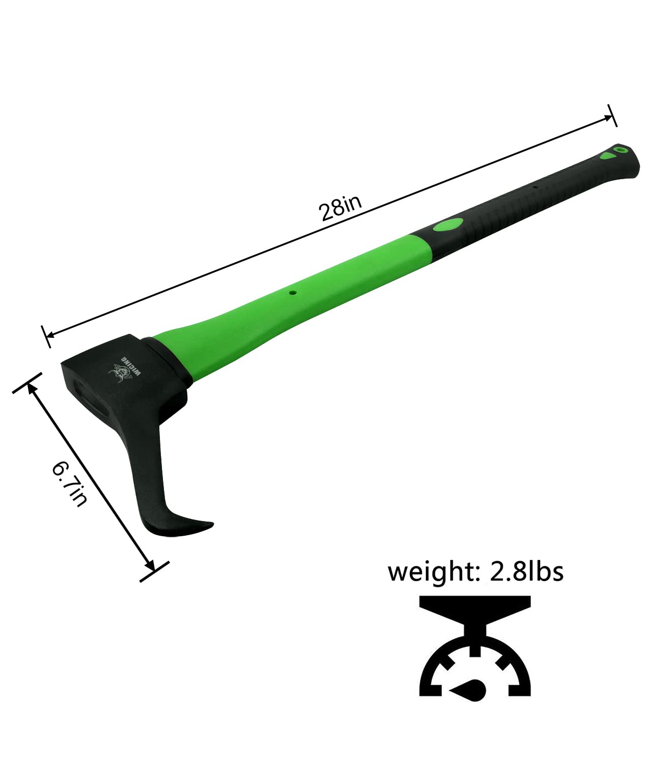 WICING Hookaroon anti-slip handle provides secure grip during heavy lifting.