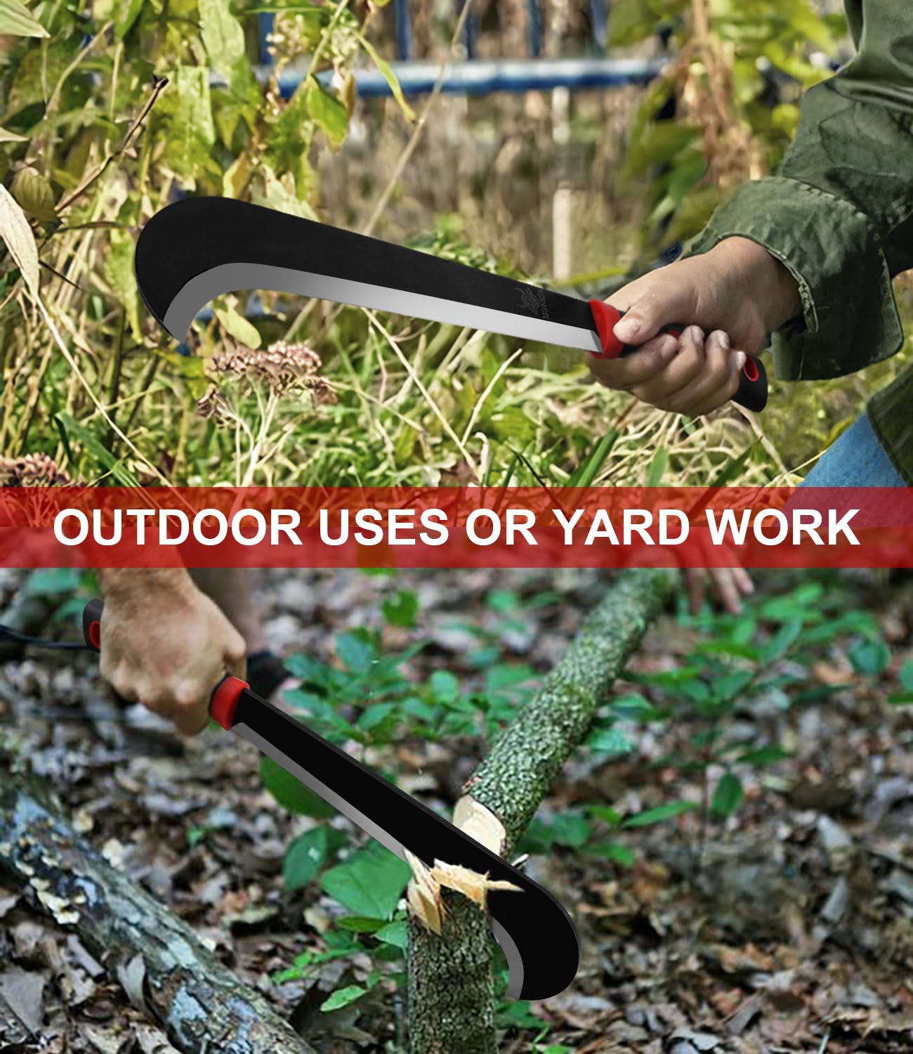 WICING Machete made of 3CR13 stainless steel for durable edge retention