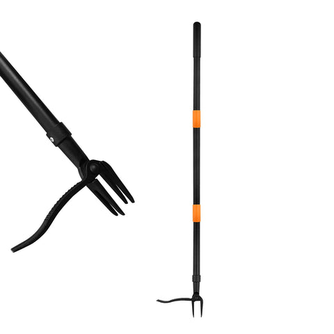 WICING weed puller with a 4-claw head gripping a weed root for thorough removal