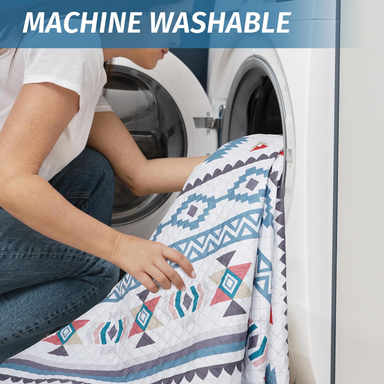 Wickerland machine-washable picnic blanket for quick cleaning