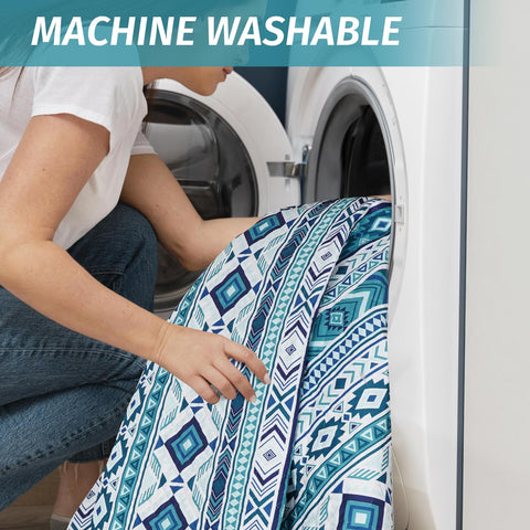 WICKERLAND blanket storage pocket keeps essentials organized.