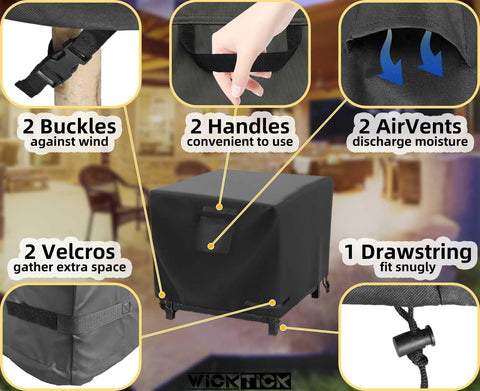 WICKTICK air vents promote moisture escape inside the cover