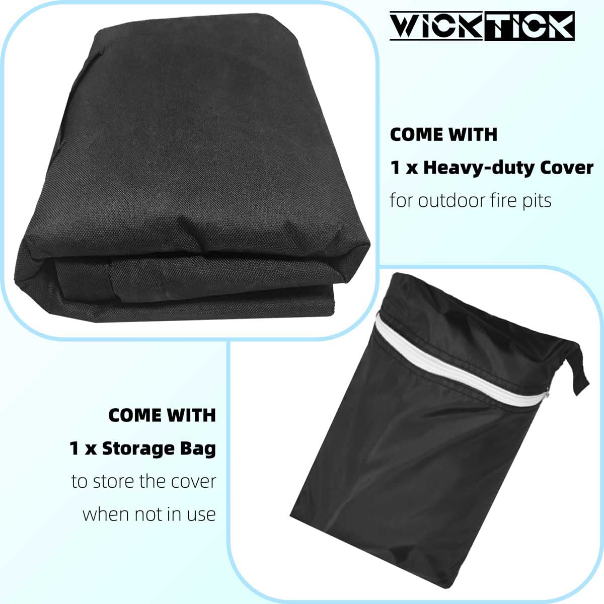 WICKTICK reinforced stitching detail preventing cracks and leaks