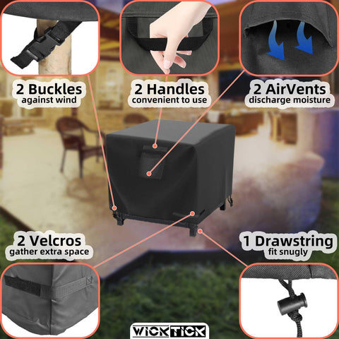 WICKTICK cover features side air vents to reduce moisture buildup inside.
