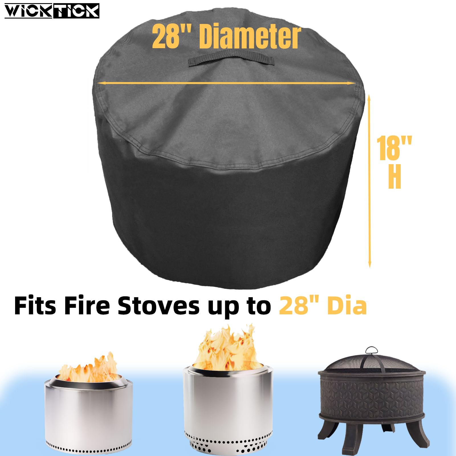 WICKTICK cover showing waterproof PVC lining for all-season protection