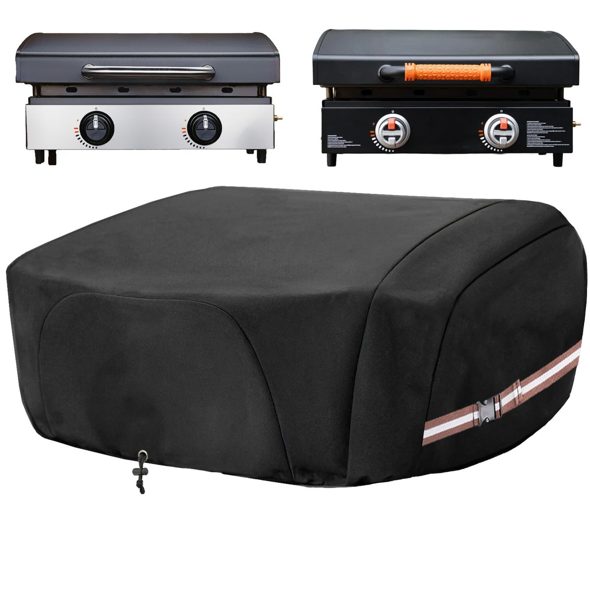 WICKTICK griddle cover for Blackstone 22-inch hooded griddle shields from sun and rain.